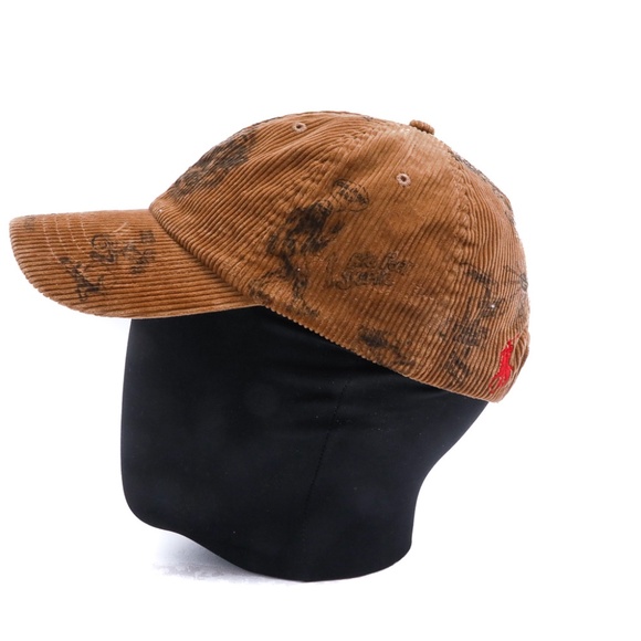 NWT Polo Ralph Lauren PRL Tiger Corduroy Brown Baseball Hat Cap - Picture 7 of 10